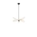 9061122 Висечка светилка LUVE 1xE27 Beige Linen Black Metal Base Nova Luce